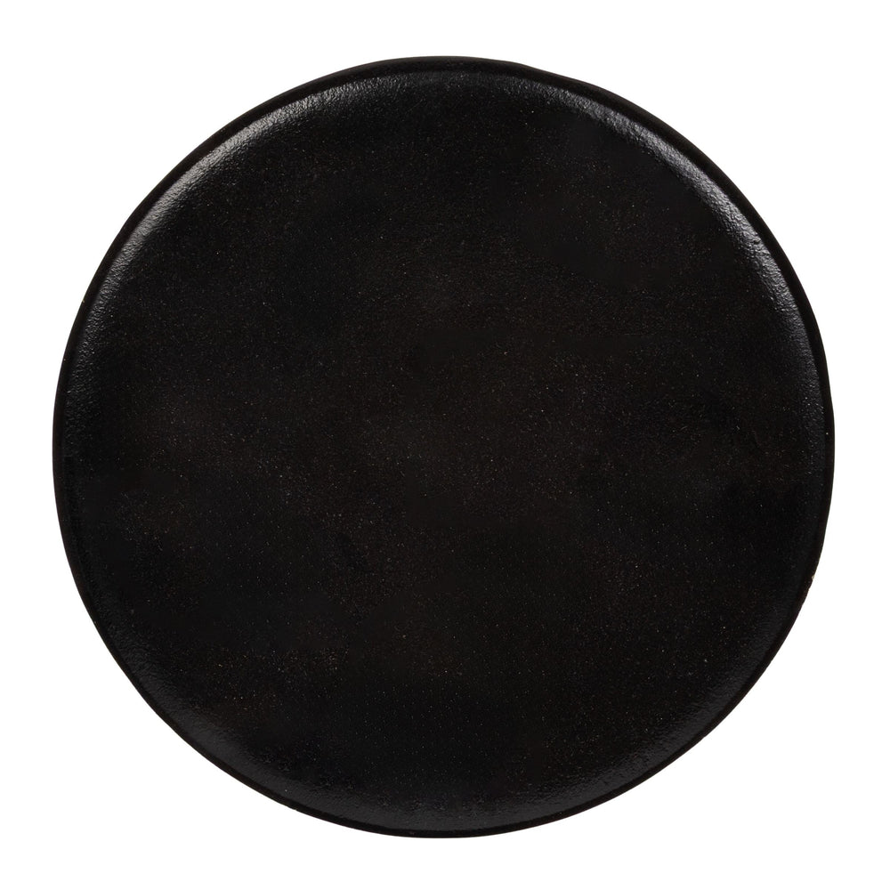 Rowena Interiors Metal Martini Silhouette Cast Aluminum Accent Table Glam Living Room Pedestal Black EC2082
