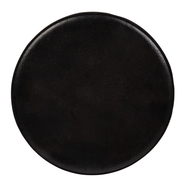 Rowena Interiors Metal Martini Silhouette Cast Aluminum Accent Table Glam Living Room Pedestal Black EC2082