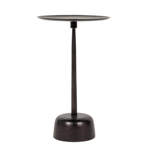 Rowena Interiors Metal Martini Silhouette Cast Aluminum Accent Table Glam Living Room Pedestal Black EC2082