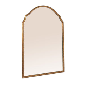 Rowena Interiors Louis Philippe Arched Gold Metal Frame Wall Mirror Elegant Entryway Bedroom Accent EC2085