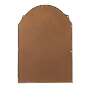 Rowena Interiors Louis Philippe Arched Gold Metal Frame Wall Mirror Elegant Entryway Bedroom Accent EC2085