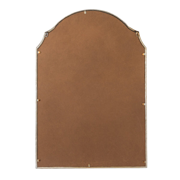Rowena Interiors Louis Philippe Arched Gold Metal Frame Wall Mirror Elegant Entryway Bedroom Accent EC2085