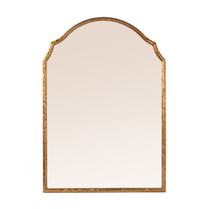 Rowena Interiors Louis Philippe Arched Gold Metal Frame Wall Mirror Elegant Entryway Bedroom Accent EC2085