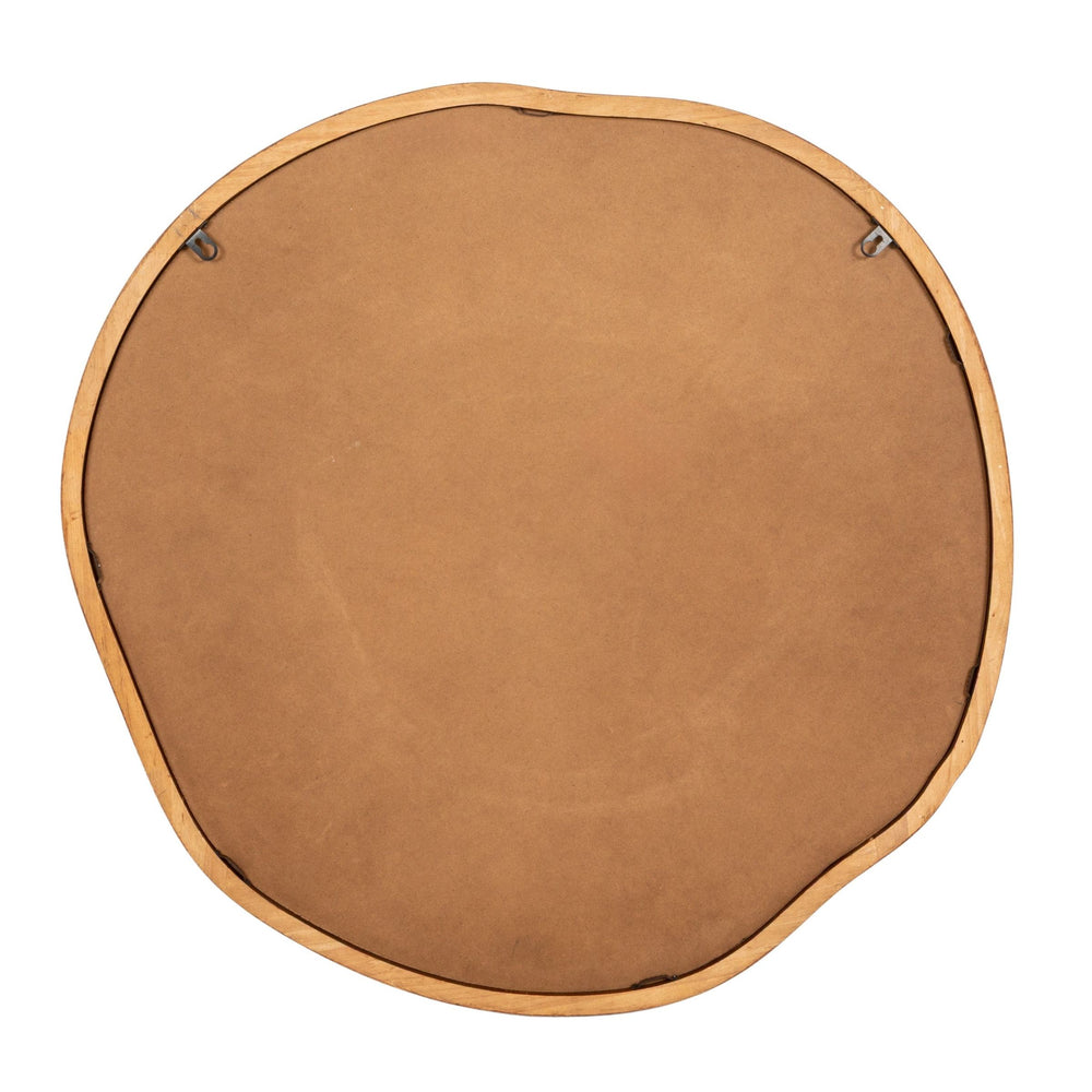 Rowena Interiors Organic Rubberwood Wall Mirror with Sculptural Silhouette for Modern Farmhouse Decor EC2112
