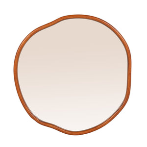 Rowena Interiors Organic Rubberwood Wall Mirror with Sculptural Silhouette for Modern Farmhouse Decor EC2112