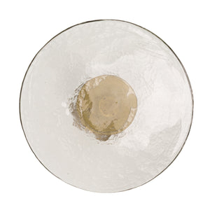 Rowena Interiors Round Cast Aluminum Pedestal Side Table with Glass Top for Living Room Accent 14.0"L x 14.0"W x 21.0"H EC2164