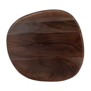 Rowena Interiors Organic-Shaped Acacia Wood Side Table Sculptural Enameled Base for Modern Living EC2203