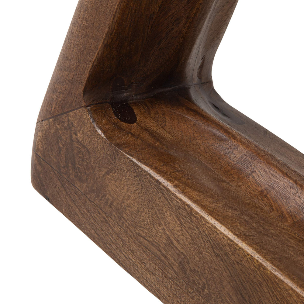 Rowena Interiors Mango Wood Rectangular Dining Table Walnut Finish Angular Base Seats Eight EC2208MC
