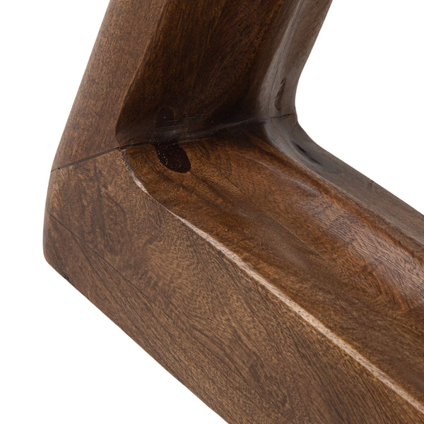 Rowena Interiors Mango Wood Rectangular Dining Table Walnut Finish Angular Base Seats Eight EC2208MC