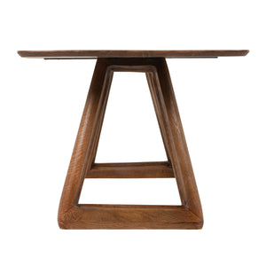 Rowena Interiors Mango Wood Rectangular Dining Table Walnut Finish Angular Base Seats Eight EC2208MC