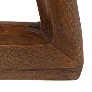 Rowena Interiors Mango Wood Rectangular Dining Table Walnut Finish Angular Base Seats Eight EC2208MC