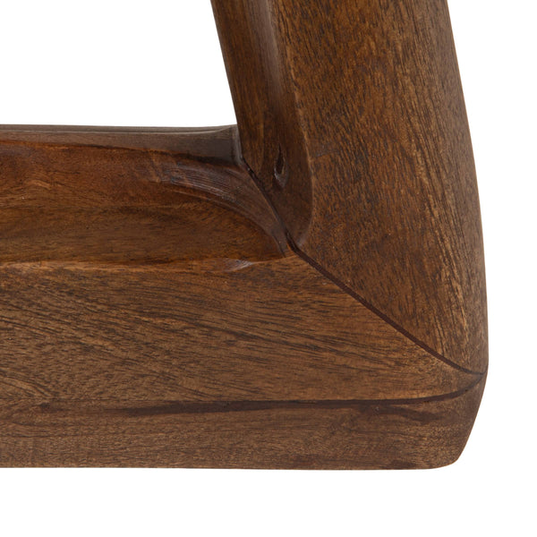 Rowena Interiors Mango Wood Rectangular Dining Table Walnut Finish Angular Base Seats Eight EC2208MC