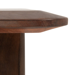 Rowena Interiors Acacia Solid Wood Rectangular Coffee Table with Slab Leg Base for Rustic Living Rooms EC2210