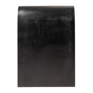 Rowena Interiors Mango Wood Waterfall Desk Solid Grain Sculptural Console for Modern Interiors Black EC2212