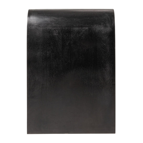 Rowena Interiors Mango Wood Waterfall Desk Solid Grain Sculptural Console for Modern Interiors Black EC2212