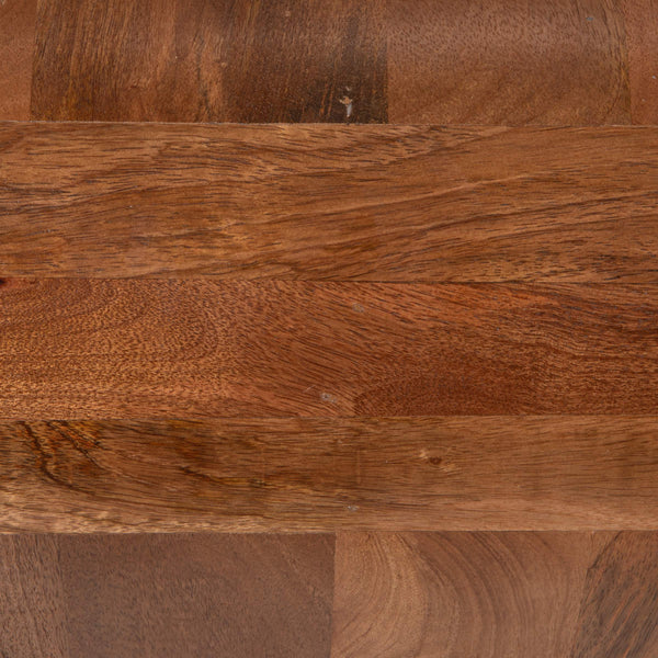 Rowena Interiors Mango Wood Waterfall Desk Solid Grain Sculptural Console for Modern Interiors Walnut EC2213