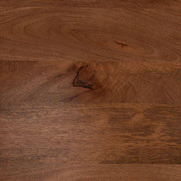 Rowena Interiors Mango Wood Waterfall Desk Solid Grain Sculptural Console for Modern Interiors Walnut EC2213