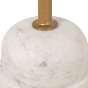 Rowena Interiors Natural Agate Slice Pedestal Drink Table with Brass Post and Marble Base EC2215