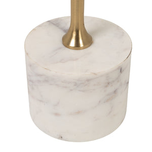 Rowena Interiors Round Agate and Marble Pedestal Table with Gold Metal Stem for Glam Interiors EC2223
