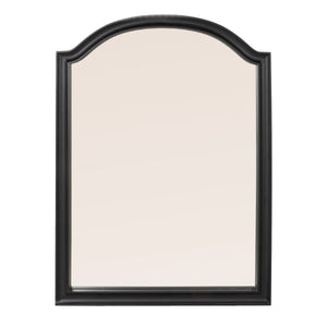 Rowena Interiors Arched Mango Wood Wall Mirror Black Frame Organic Grain Farmhouse Bedroom Entryway EC2224