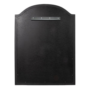 Rowena Interiors Arched Mango Wood Wall Mirror Black Frame Organic Grain Farmhouse Bedroom Entryway EC2224