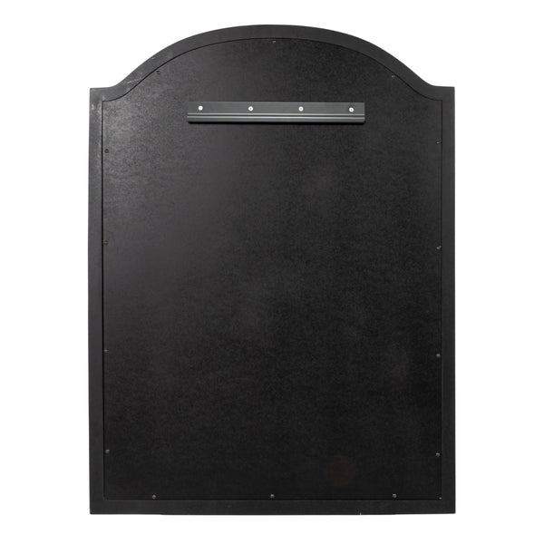Rowena Interiors Arched Mango Wood Wall Mirror Black Frame Organic Grain Farmhouse Bedroom Entryway EC2224