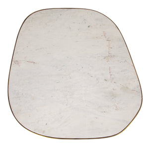 Rowena Interiors Abstract Marble Top Coffee Table with Gold Tapered Legs for Glam Living Rooms EC2233MC