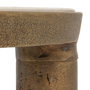 Rowena Interiors Abstract Marble Top Coffee Table with Gold Tapered Legs for Glam Living Rooms EC2233MC
