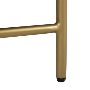 Rowena Interiors Mango Wood Console Table Fluted Doors Marble Top Brass Legs Entryway Storage EC2235