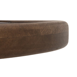 Rowena Interiors Asymmetrical Mango Wood Oval Coffee Table Sculptural Pedestal Base Tray Top EC2236MC