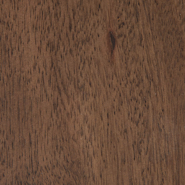 Rowena Interiors Square Solid Mango Wood Coffee Table Walnut Finish Arched Base Tapered Legs Living Room EC2237