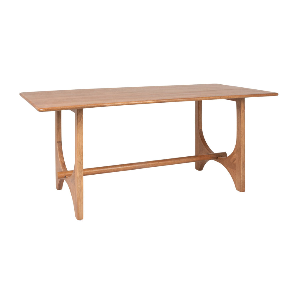 Rowena Interiors Mango Wood Rectangular Dining Table Wishbone Base Seats Six Farmhouse Scandinavian EC2239