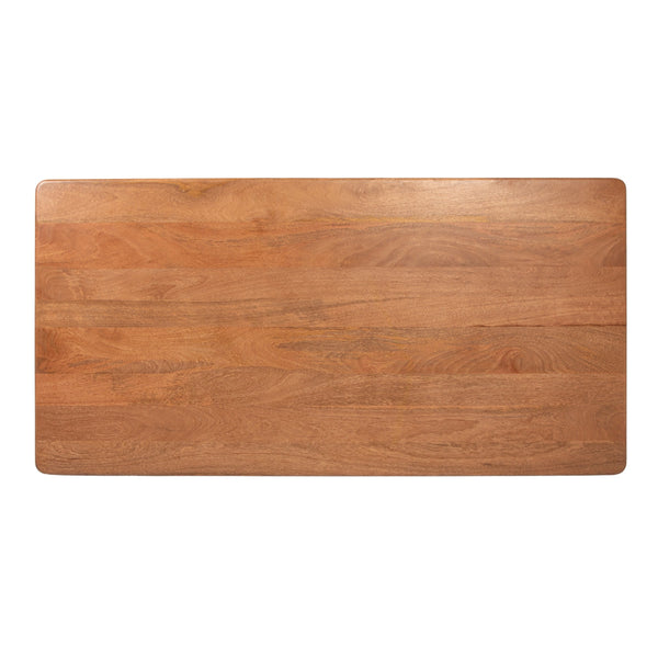 Rowena Interiors Mango Wood Rectangular Dining Table Wishbone Base Seats Six Farmhouse Scandinavian EC2239