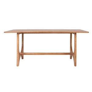 Rowena Interiors Mango Wood Rectangular Dining Table Wishbone Base Seats Six Farmhouse Scandinavian EC2239