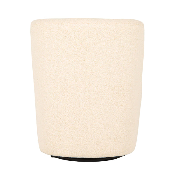 Rowena Interiors Boucle Swivel Accent Chair with Sculptural Round Back for Modern Living Spaces EC2249