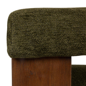 Rowena Interiors Modern Velvet Barrel Chair Curved Back Wood Frame Cozy Living Room Accent Seat EC2251
