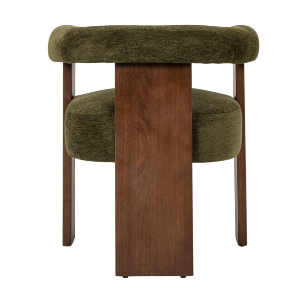 Rowena Interiors Modern Velvet Barrel Chair Curved Back Wood Frame Cozy Living Room Accent Seat EC2251