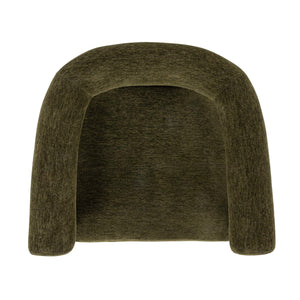 Rowena Interiors Modern Velvet Barrel Chair Curved Back Wood Frame Cozy Living Room Accent Seat EC2251
