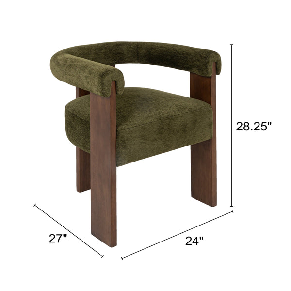 Rowena Interiors Modern Velvet Barrel Chair Curved Back Wood Frame Cozy Living Room Accent Seat EC2251