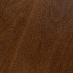Rowena Interiors Round Mango Wood Accent Table with Walnut Finish and Tapered Legs for Modern Homes EC2265