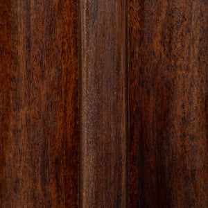 Rowena Interiors Mango Wood Curio Cabinet Arched Glass Doors Walnut Finish Artisan Display Storage EC2267