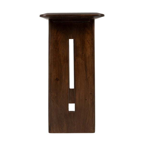 Rowena Interiors Acacia Solid Wood Console Table with Slab Legs Natural Grain Entryway Sofa EC2285