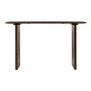 Rowena Interiors Acacia Solid Wood Console Table with Slab Legs Natural Grain Entryway Sofa EC2285