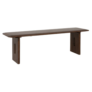 Rowena Interiors Acacia Solid Wood Slab Bench Natural Grain Farmhouse Entryway or Bedroom Accent EC2286