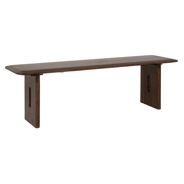 Rowena Interiors Acacia Solid Wood Slab Bench Natural Grain Farmhouse Entryway or Bedroom Accent EC2286