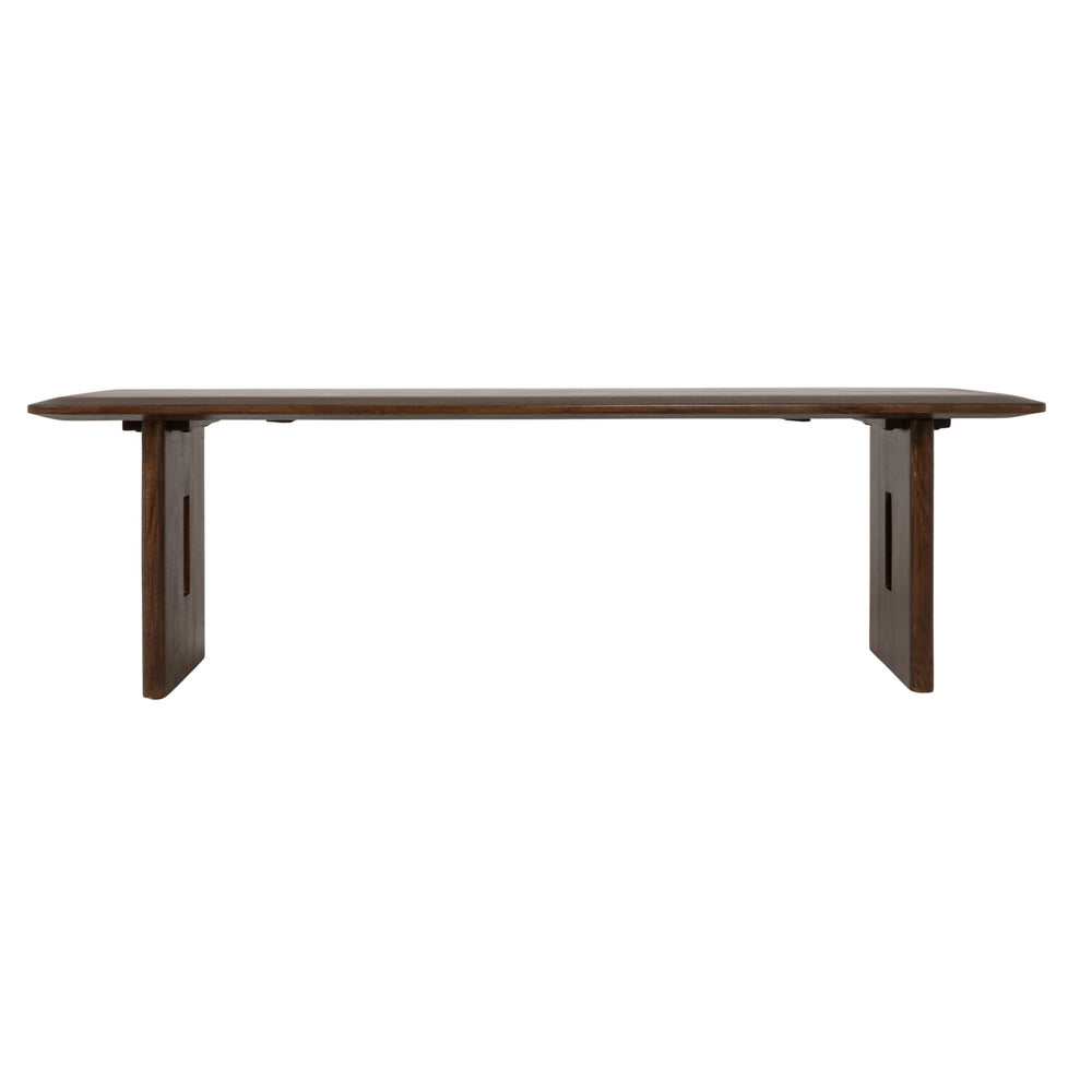 Rowena Interiors Acacia Solid Wood Slab Bench Natural Grain Farmhouse Entryway or Bedroom Accent EC2286
