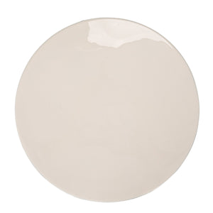 Rowena Interiors Round Metal Drum Side Table Glossy White with Navy Pinstripes Artisan Detail EC2288