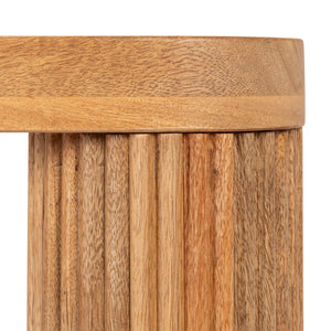 Rowena Interiors Rectangular Solid Mango Wood Dining Table with Fluted Legs Seats Six in Style EC2291