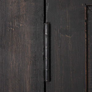 Rowena Interiors Reclaimed Wood Sliding Glass Door Cabinet Tall Narrow Storage for Living Room Loft EC2292
