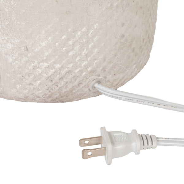 Rowena Interiors 43.75 Inch Artisan Stoneware Base Floor Lamp with Natural Linen Drum Shade for Modern Interiors EC2297